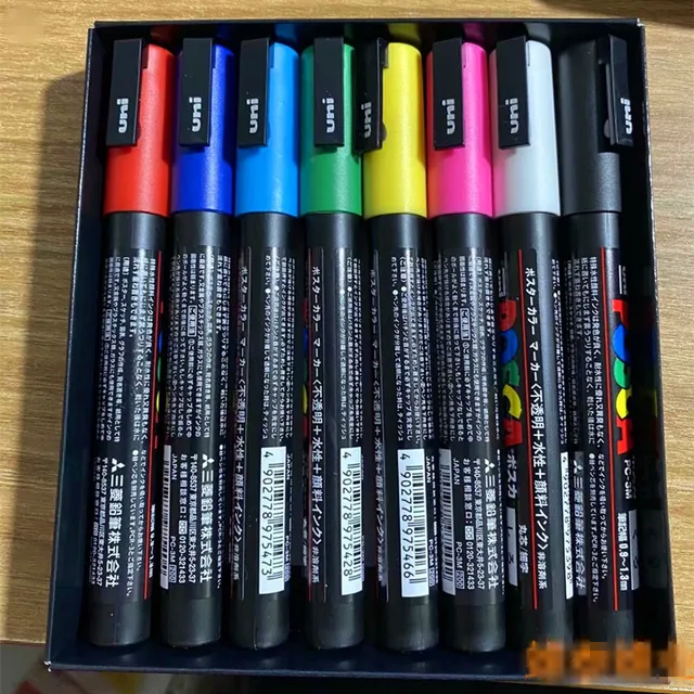 1Dcs Posca Mitsubishi Marker Méhkirálynő Méhk Király Fluoreszkáló Tollfajta Szerszám Méhész Eszköz Pc-3M