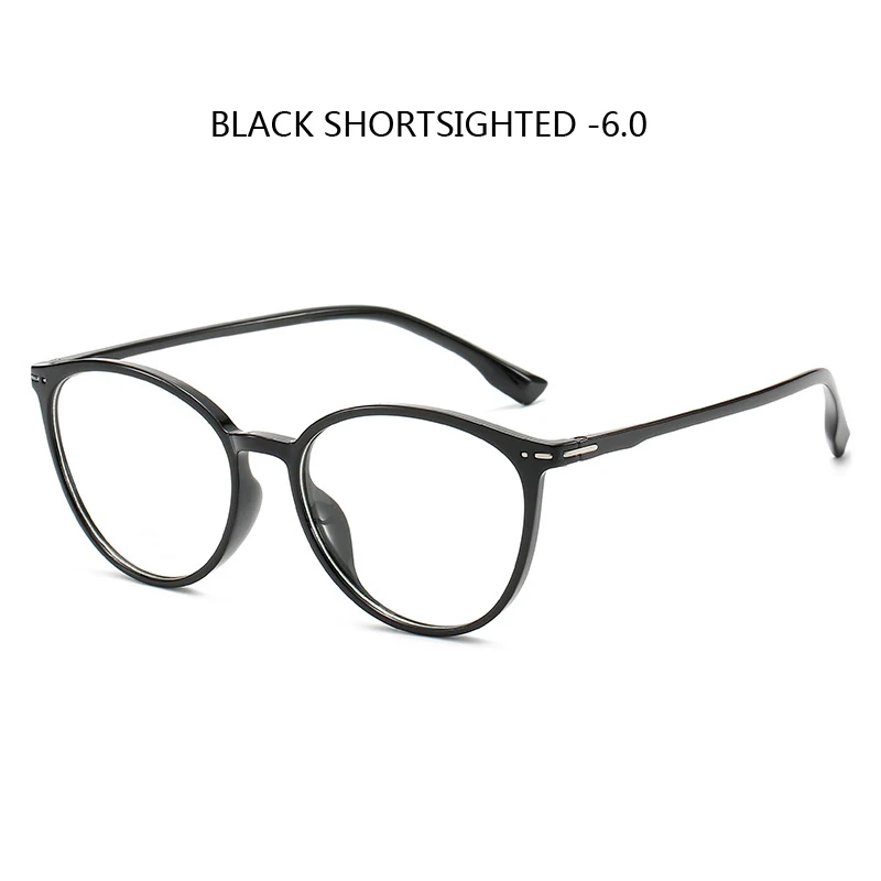 black myopia 6.0 Zilead TR90 готовая близорукость очки для близоруких Eyewear-0.5-1.0-1.5-2.0-2.5-3.0-3.5-4.0-4.5-5.0-5.5-6.0 - Цвет оправы: black myopia 6.0