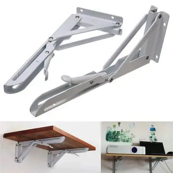 

Triangular Folding Bracket Metal Release Catch Support Bench Table Folding Shelf Bracket Home 2pack