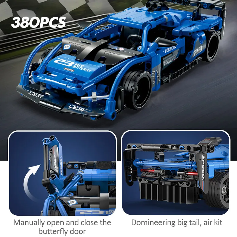 Cada Classic Pull Back Super Sports Car Compatible Building Blocks