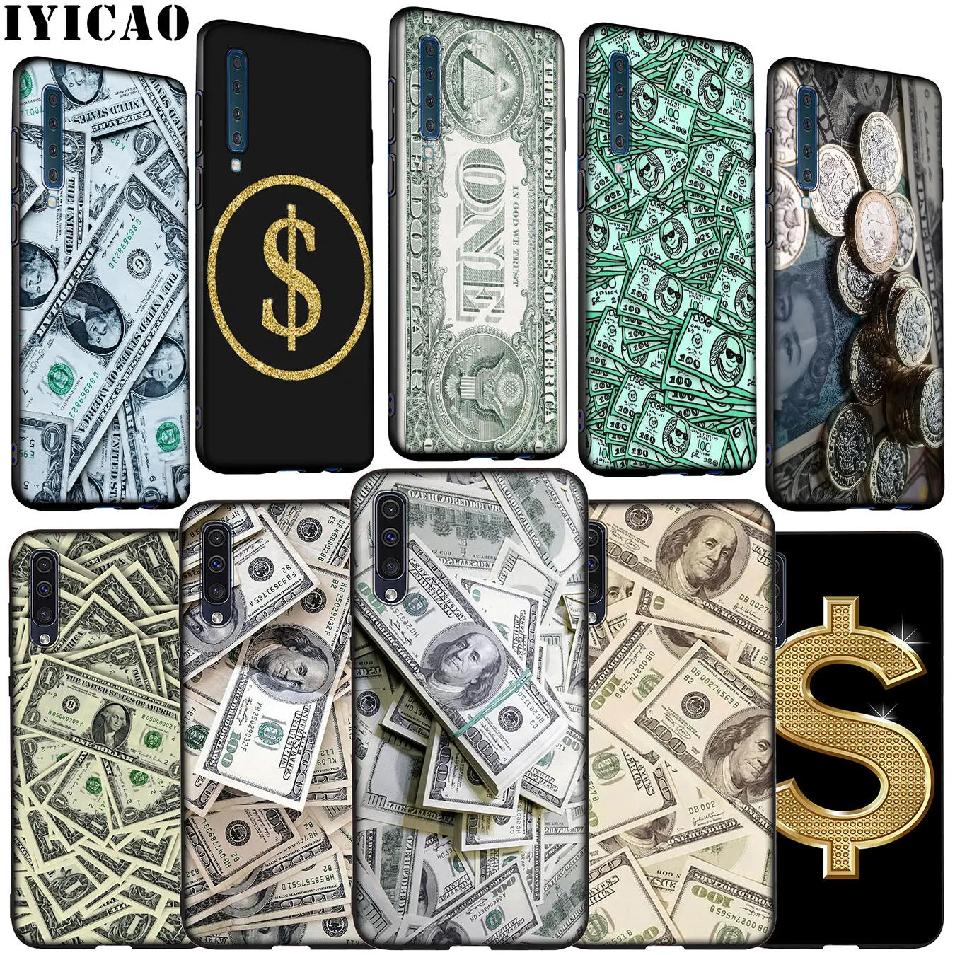 IYICAO Dollar GBP euros Soft Silicone Case for Samsung Galaxy A70 A60 A50 A40 A30 A20 A10 M10 M20 M30 M40 A20E Cover |
