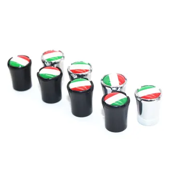 

4 Pcs/Set Zinc Alloy Italy National Flag Tire Valve Stem Cap Tire Wheel Stem Air Valve Caps for Auto Cars