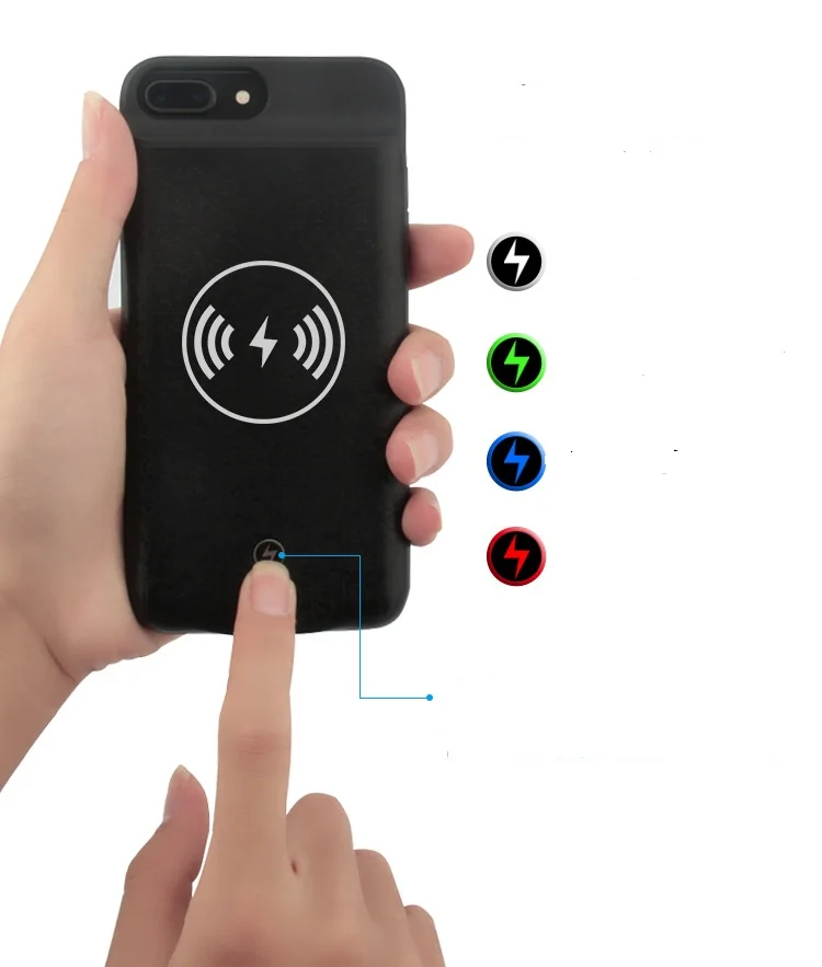 

4000mAh Wireless battery case for iPhone 6 7 8 plus Qi Wireless Charging Compatible power case for iphone 7 8 plus