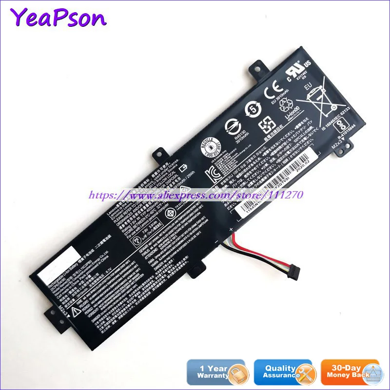 Аккумулятор Yeapson L15C2PB5 L15L2PB5 для ноутбука Lenovo Ideapad 310 15ISK 7 6 В 30 Вт · ч|Аккумуляторы