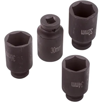 

30mm 32mm 34mm 36mm Install 1/2" Drive 6 Point Deep Spindle Axle Nut Socket Set