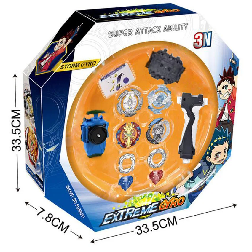 Оригинальная коробка Beyblades Burst для продажи Металл Fusion 4D 3N180A с пусковой установкой и ареной волчок Набор детских игровых игрушек