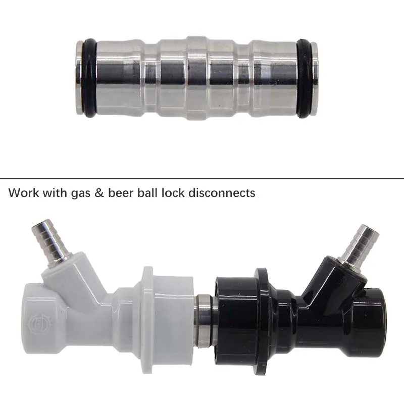 Ball Lock Jumper Stainless Steel 304 Ball Lock Keg Quick Disconnect Jumper Post for Cleaning