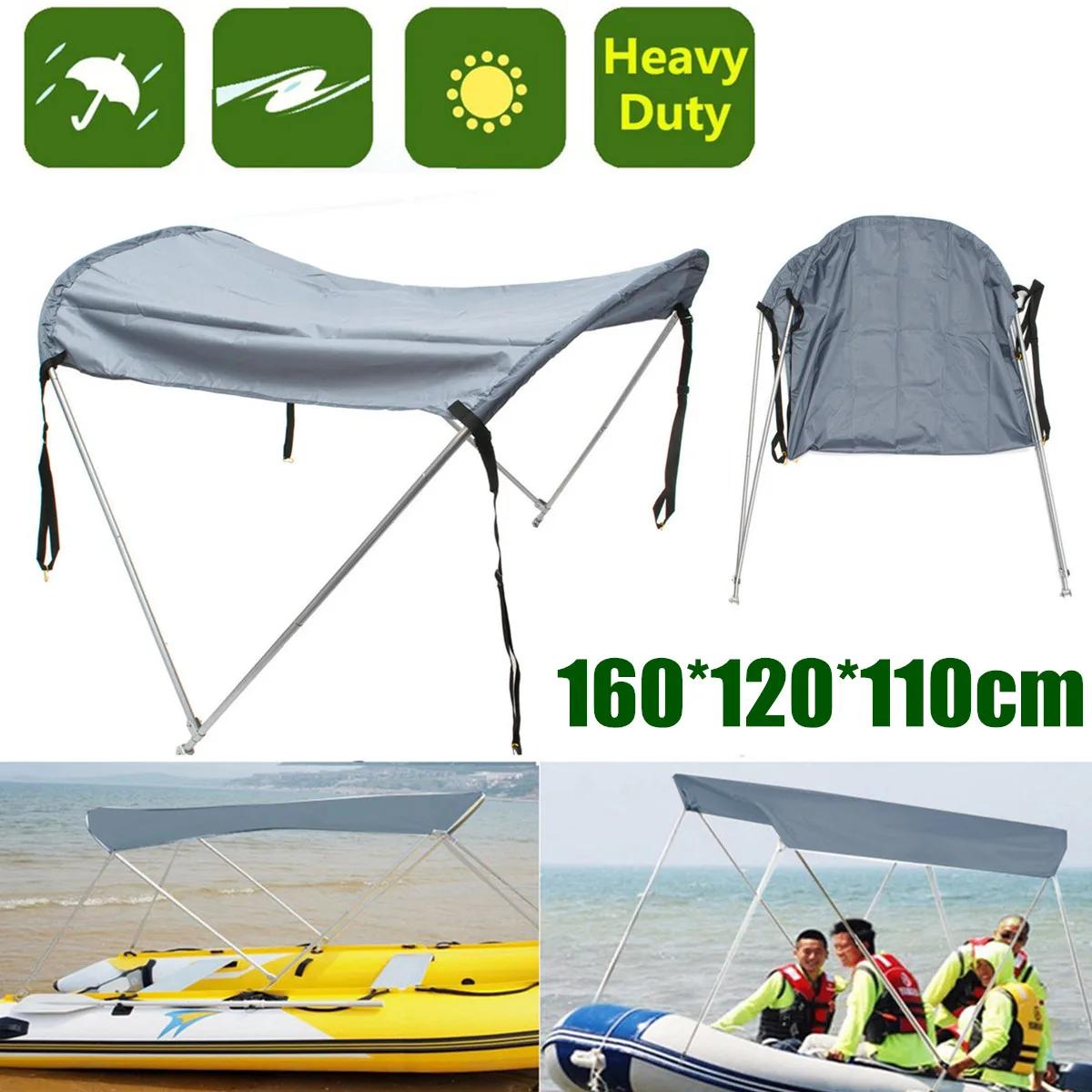 

Inflatables Boat Sun Shelter Sailboat Awning Top Rowing Boats Cover Tent Sun Shade Rain Canopy Surfing Kayak Canoe Boat Top Kit