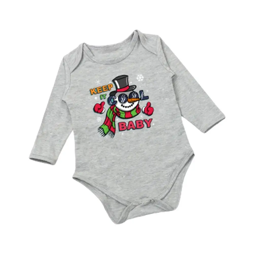 

2020 Cotton Newborn Clothes Bag Fart Clothes Christmas Flower cartoon Baby Romper Triangle Long-sleeved Snowman Romper Q7J1