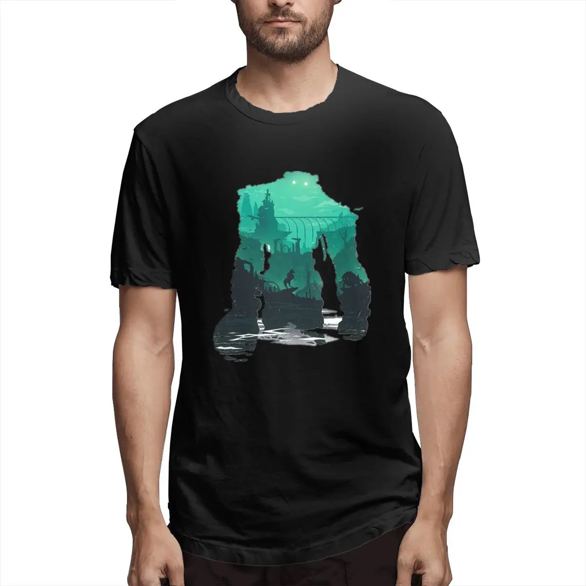 Men T-Shirts Summer Men's Short Sleeve T-shirt Casual Cotton Shadow Of The Colossus printing t shirt men tee shirt Fun 5XL