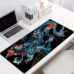 Tapete de rato demônio slayer kimetsu não yaiba tapetes para computador mousepad gamer tapete antiderrapante teclado de jogos acessórios mausepad