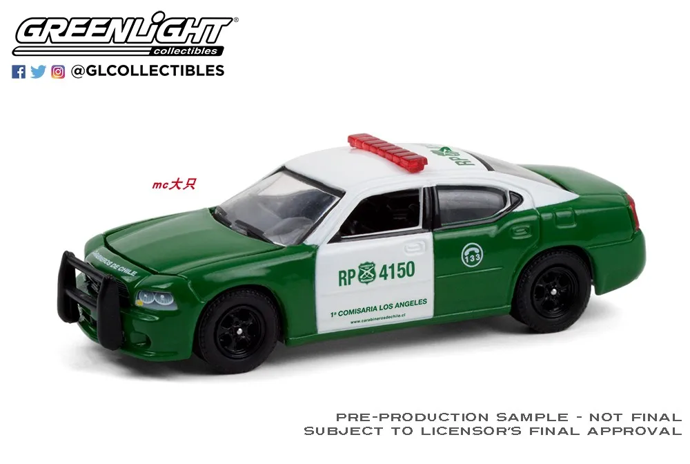 GreenLight 1:64 2008 Dodge зарядное устройство карабины Литые металлические модели