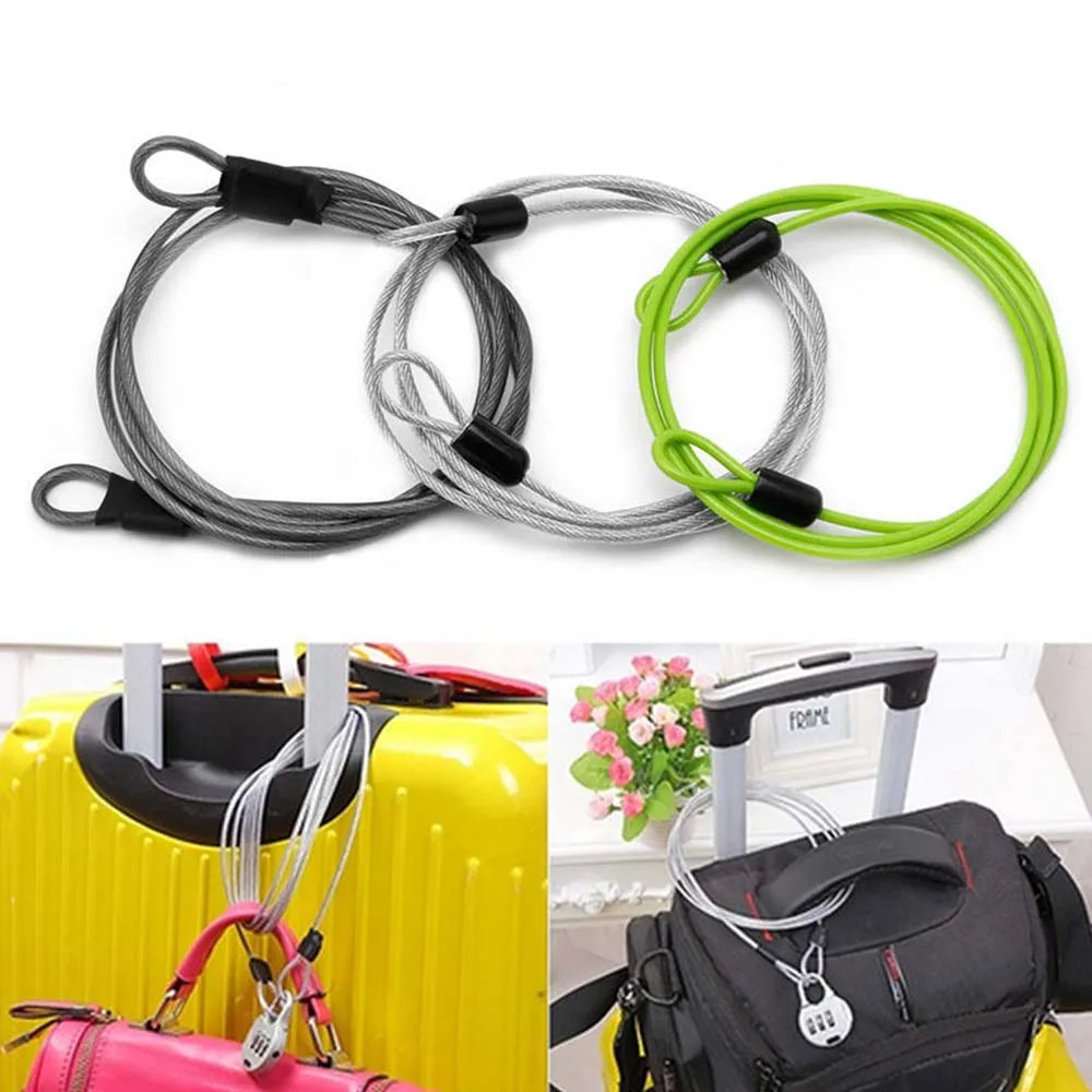 100cm X 2mm Security Guard Cable Lock Ulock Bicycle Steel Wire Rope