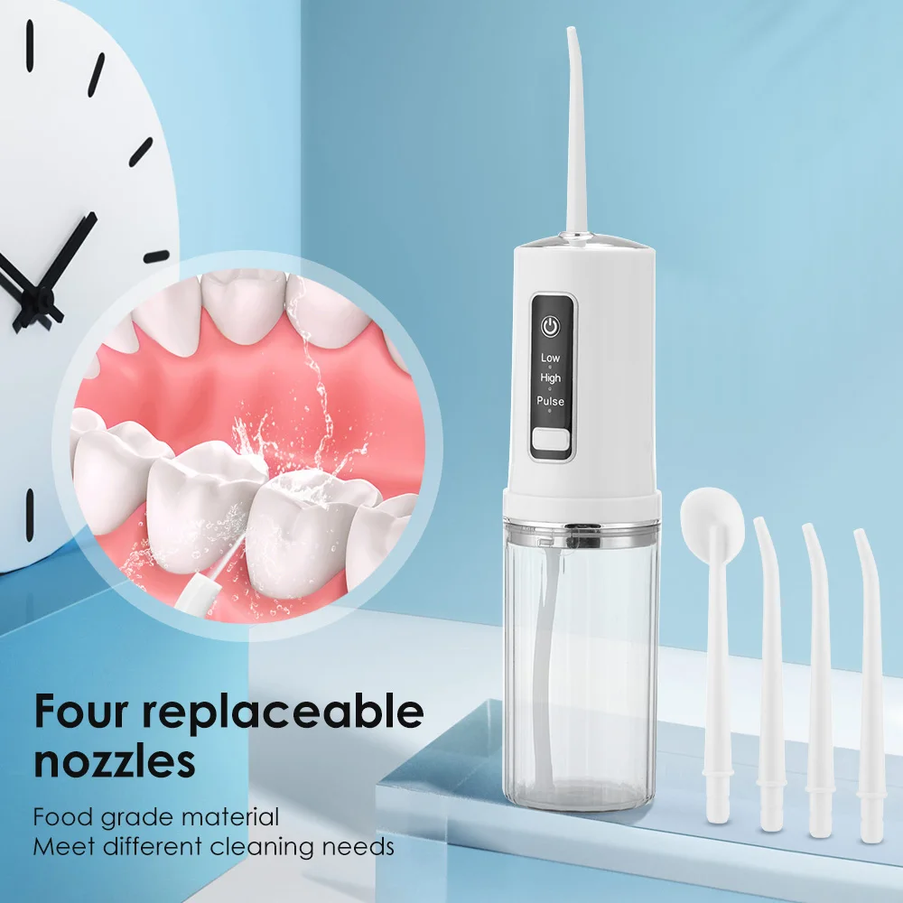 Portable Oral Irrigator Dental Water Jet Flosser for Travel Electric Tooth Cleaning Device Rechargeable Water Pick Mouthwasher