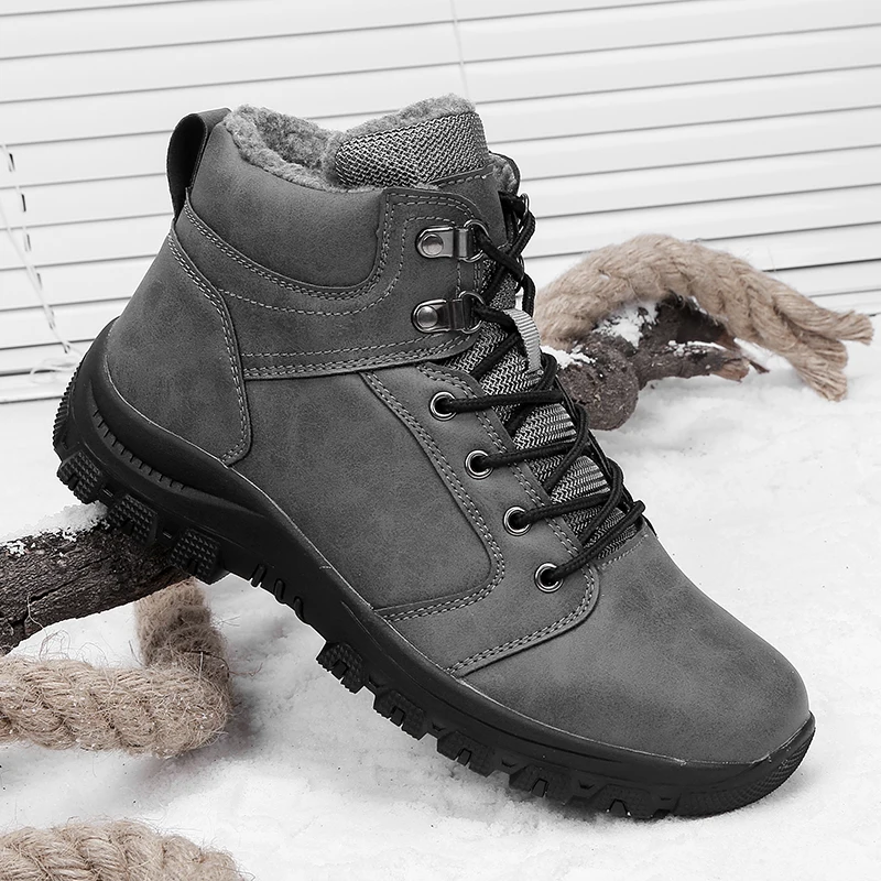 Зимние мужские теплые ботинки; плюшевая Теплая мужская обувь; модные удобные уличные кроссовки с высоким берцем; мужские ботинки на меху; об... Зимние мужские теплые ботинки; плюшевая Теплая мужская обувь; модные удобные уличные кроссовки с высоким берцем; мужские ботинки на меху; об...