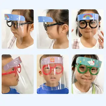 

1PC New Children Face Shield Protective Face Shield Anti-droplet Saliva Dust-proof Cute Transparent Safety Full Face Mask Unisex