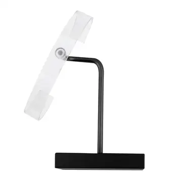 

1PC C Shaped Watch Display Rack Metal Base Watch Display Stand Transparent Acrylic Watch Display Bracket For Watch Display