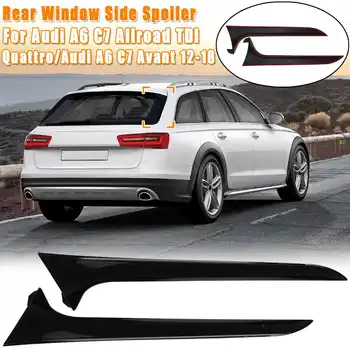 

Pair Rear Window Side Spoiler Spoiler Canard Canards Splitter For Audi A6 C7 Avant 2012-2018 for Allroad TDI Quattro gloss black