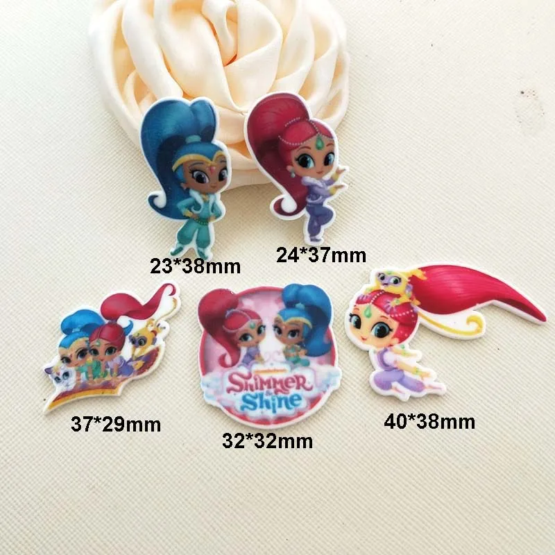 

30pcs/50pcs Mixed cartoon girl plastic flat back planar resin for DIY Craft Supplies 1.2inch JOR08