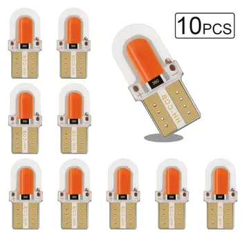 

10 Pieces Led Canbus W5W Led Bulb 6000K White Signal Dome Lamp Auto 12V Reading License Plate Light Car Interior Lights