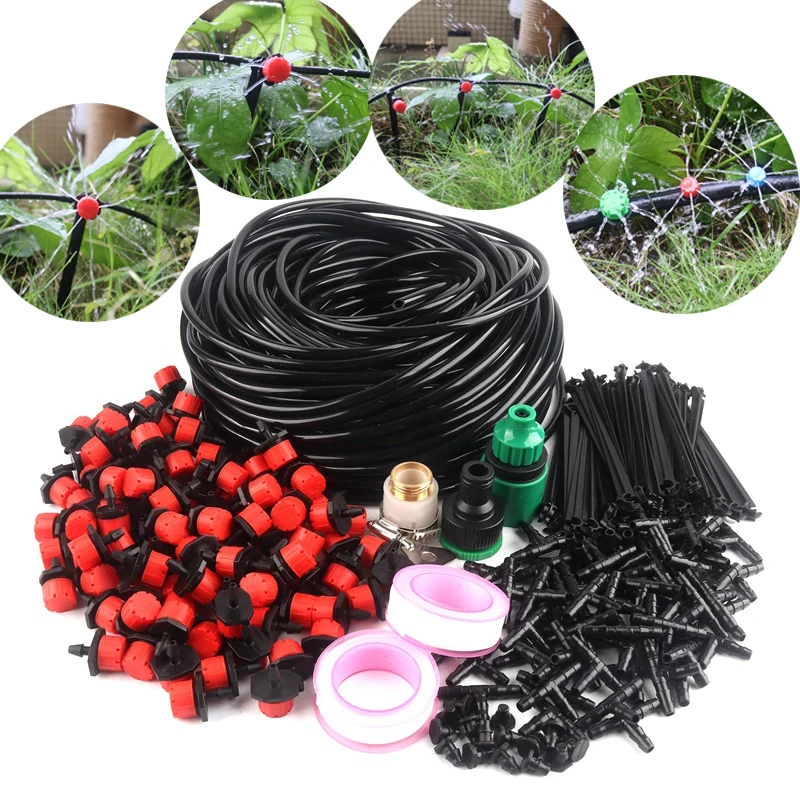 irrigation system kit 50~10Pcs Garden Water Connector 4/7mm 1/4'' Hose Barb Straight Connectors Micro Irrigation Sprinkler Accessories Watering Tools garden soaker hose kits