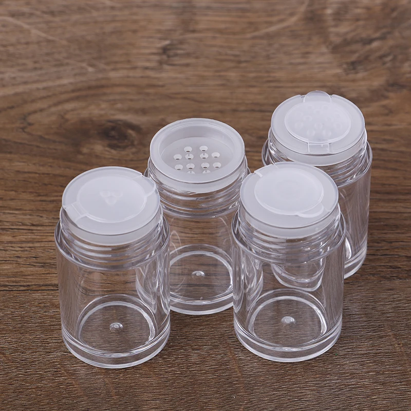 

10ml White empty cosmetic bottle Container sifter jars container screw lid makeup