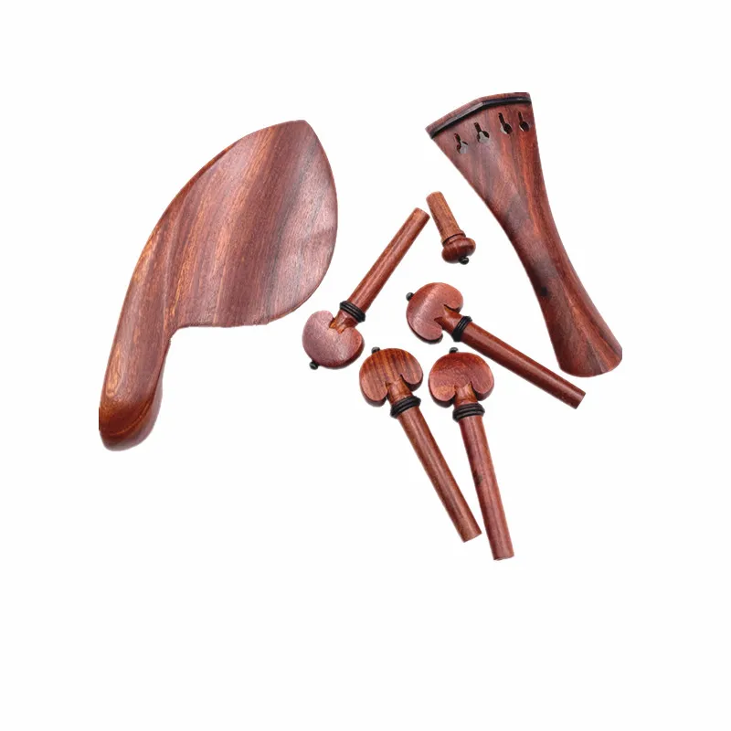 1set High quality 15"-16" viola rosewood accessories parts fittings,Tailpiece+Tuning pegs+Endpins+Chin rest/Chin Holder