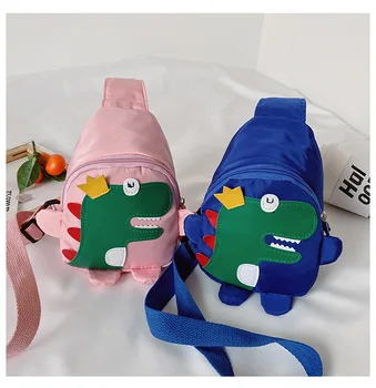 

Kids Chest Bag Sling Pack Zipper Dinosaur Printed Messenger bag Multi-Functional Outdoor Shoulder Slant Pockets crossbody bag
