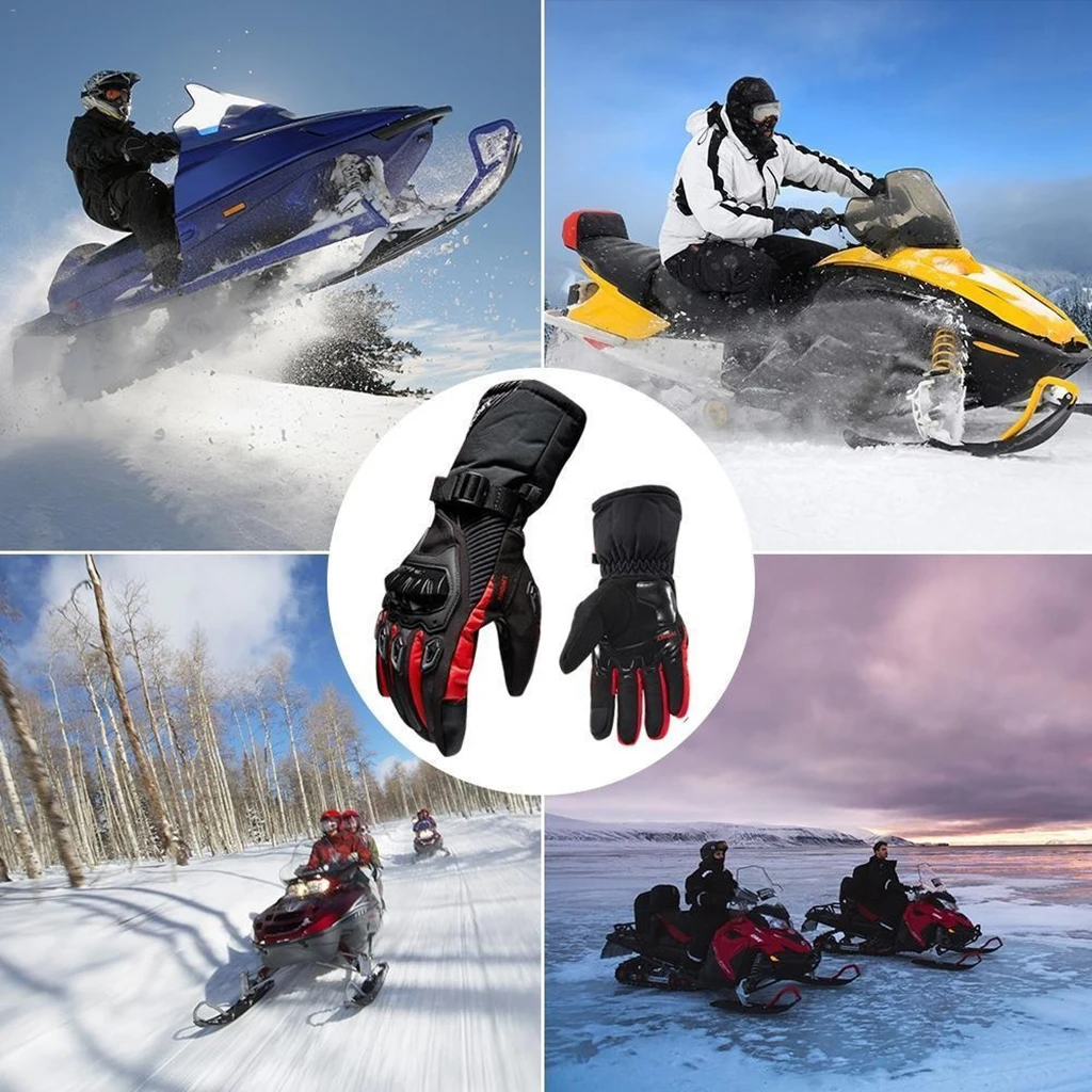1 Pair Motorcycle Gloves Men 100% Waterproof Windproof Winter Gant Moto Gloves Touch Screen Guantes Moto Motorbike Warm Glooves