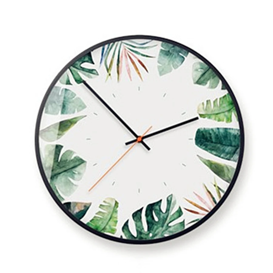

Mute Wall Clock Round Mechanism Electronic Quartz Clock Metal Roman Numerals Home Watch Klok Wall Decor Home Decor Kitchen 529N
