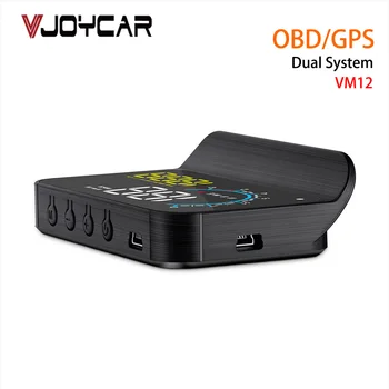 

Vjoycar New Car Gadgets HUD Universal Dual System Head Up Display OBD II/GPS MPH KM/h RPM OverSpeed Warning Coolant Temp PK M7
