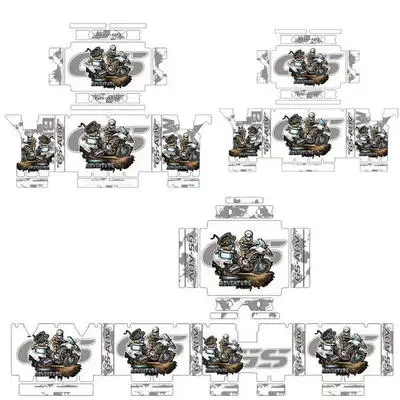 Для BMW R1250ADV R1250GS ADV Adventure верхняя часть мотоцикла боковые задние ящики panniers багажные Алюминиевые наклейки - Цвет: B