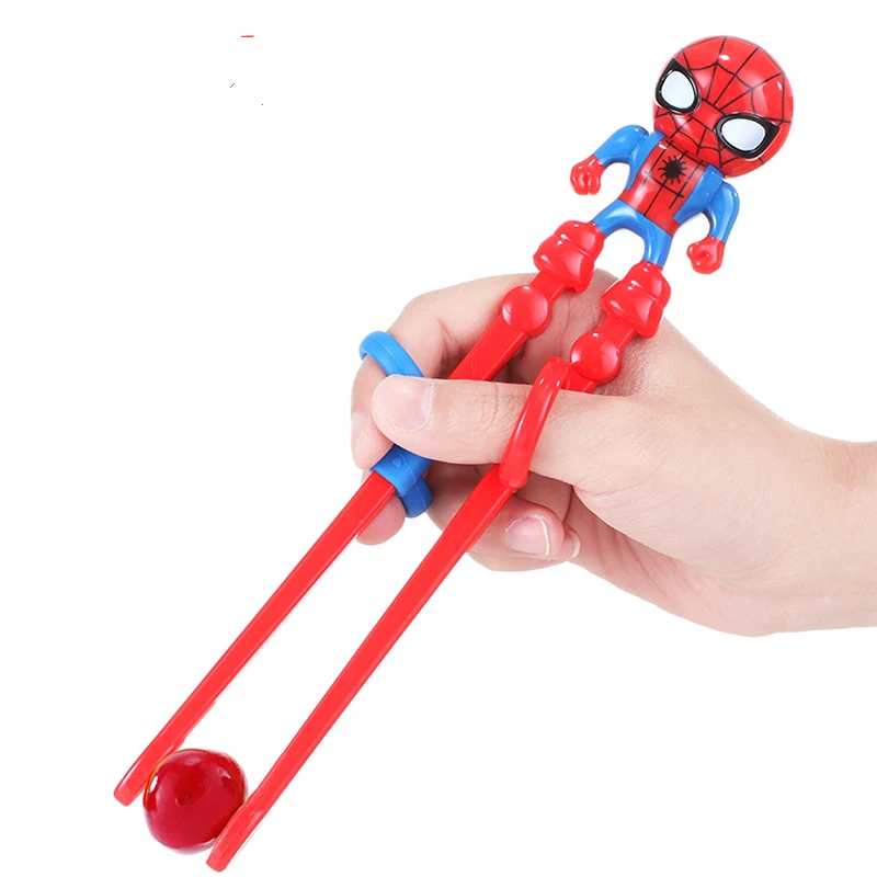 

Cartoon Avenger Children Training Chopstick Spider Man American Captain Kids Learning Chopsticks Baby Tableware 1Pair