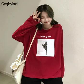 

Hoodies Women Printed O-neck Ulzzang Long Sleeve Tops Womens Clothing Comfortable Students Casual Harajuku Hoodie Pullover Daily