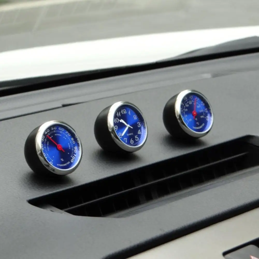 

Seiko Steel Core Quality Automotive Mechanical Temperature and Humidity Meter Thermometer Car Clock Car Quartz