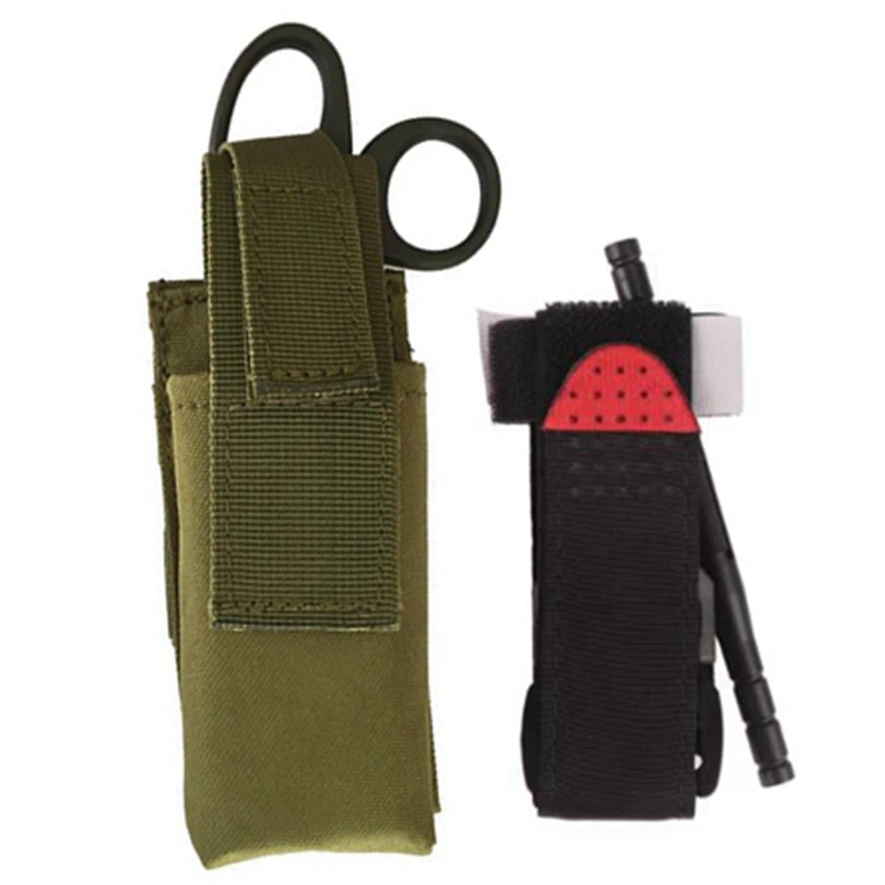 

Outdoor Hiking Survival Tourniquet Fast Hemostasis One Hand Tourniquet Strap Medical Emergency Scissors Portable First Aid Kit