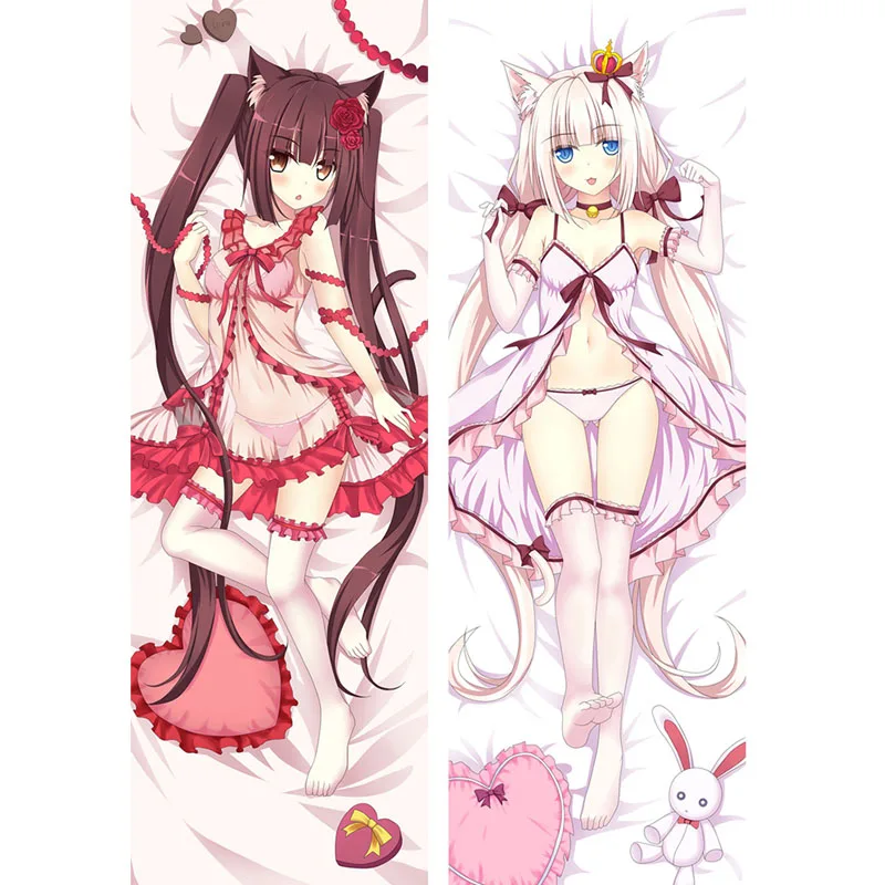 Hot Japanese Anime Game Nekopara Body Dakimakura Vanilla Chocola Hot Japanese Anime Game Nekopara Body Dakimakura Vanilla Chocola