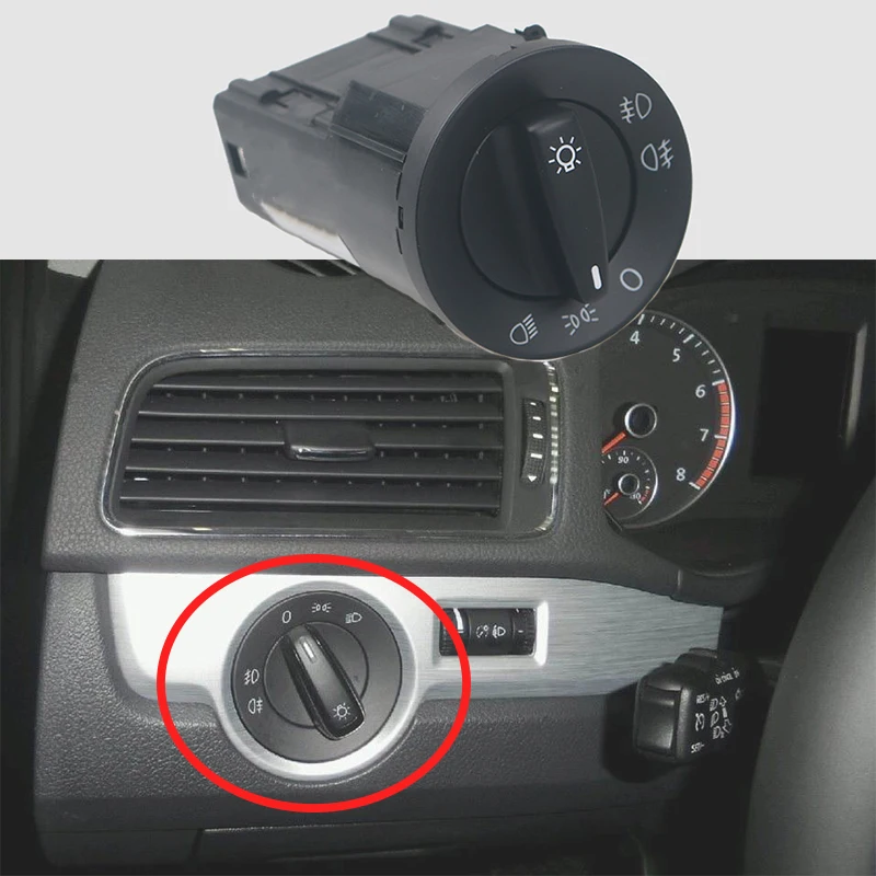 Loffy Rich – Interrupteur De Phare Antibrouillard Pour Voiture, Pour Polo Bora Golf Lupo Coccinelle Passat Sharan