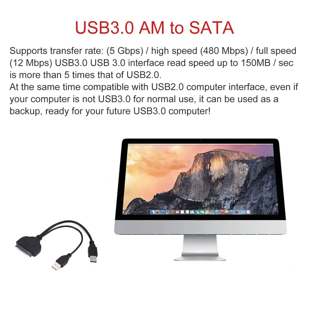 Usb2.0/Usb3.0 для Sata кабель с жестким приводной удлинитель для легкого привода с двумя портами Usb блок питания 7+ 15