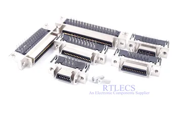 

2pcs Servo driver SCSI Connector 14 20 26 36 50 Pin HPCN Slot Type Receptacles Header Right Angle Through Holes PCB DIP Shielded