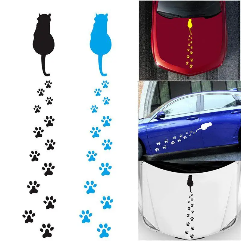 

Car Stickers Cat Dog Animal Bear Footprints Paw Footprint Cool Design Car Body Stickers Car Styling Decal Sticker for All Car