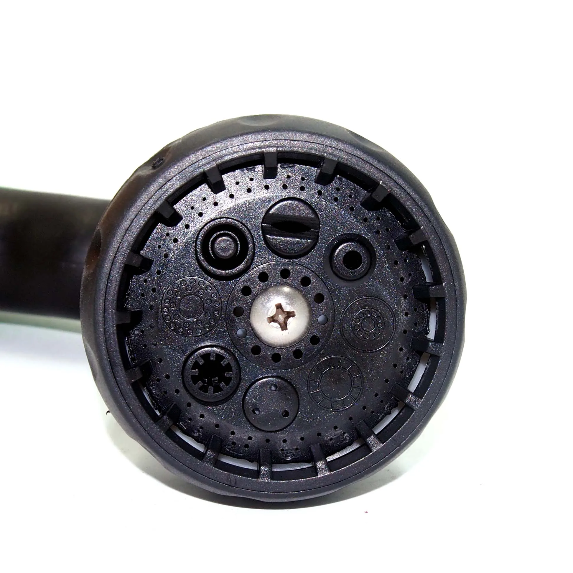 Metal 8 pattern thumb valve garden hose nozzle
