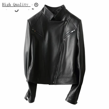 

Fashion Real Leather Jacket Women Clothes 2020 Streetwear Moto Womens Sheepskin Coat female Genuine Leather Tops KQN29150