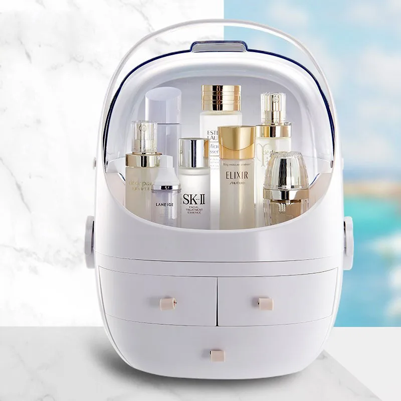 Women bathroom cosmetics storage box waterproof and dustproof bathroom Large makeup organizer skin