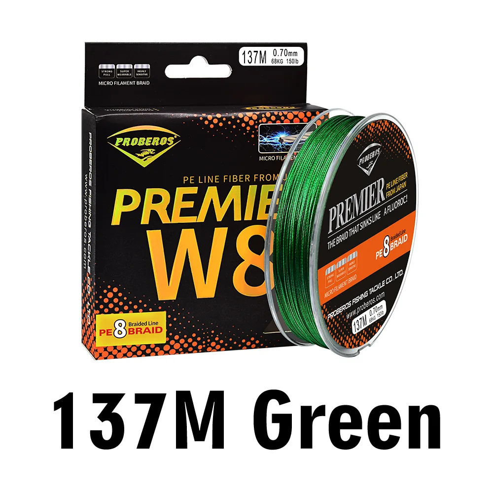 

New Style 8 Series 137 M Dyneema PE Fishing Line 5-Color 8-Strand PE Line 1.0 #-6 # Weaving PE fishing Line Cross Border Hot Sal
