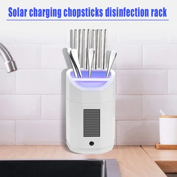 

Flatware Caddy with UV Kitchen Utensil Holders UV Clean for Counter Top Tableware UD88