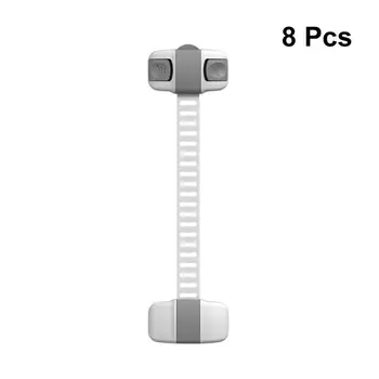 

8 Pc Child Security Lock Multifunction Protective Wardrobe Lock Baby Infant Anti Pinch Hand Protecting Device (Grey)