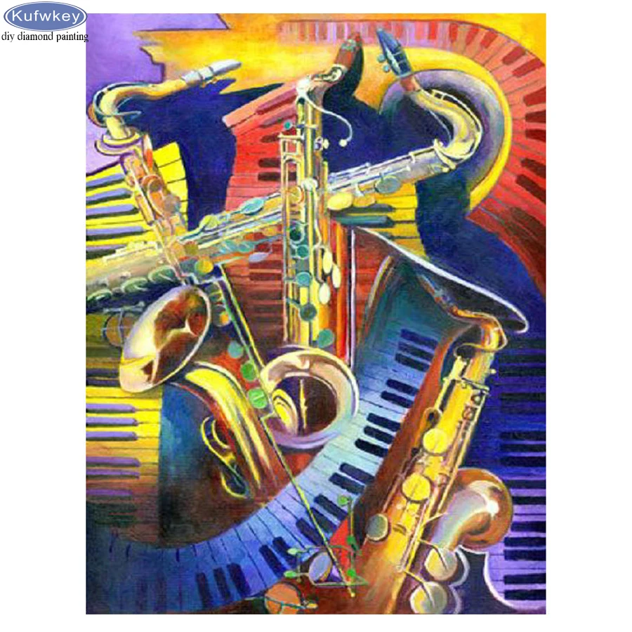 

Full Square/Round Diamond Painting Musical instrument Diamond Embroidery Mosaic Rhinestone Pictures unfinished decorative
