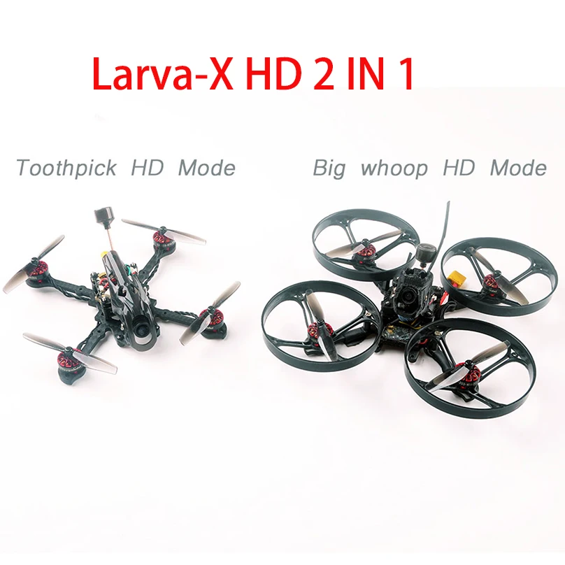 Happymodel Larva X HD 2-3S микро FPV Дрон зубочистка HD и BWhoop HD 2в1 Crazybee F4FR V3.0 PRO Контроллер полета 25~ 200 мВт VTX