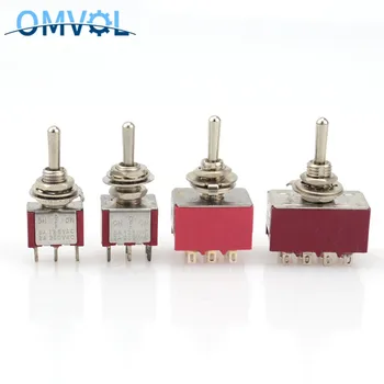 

1pcs 6mm Momentary toggle switch double side spring return (on)-off-(on) ON-ON /ON-OFF-ON